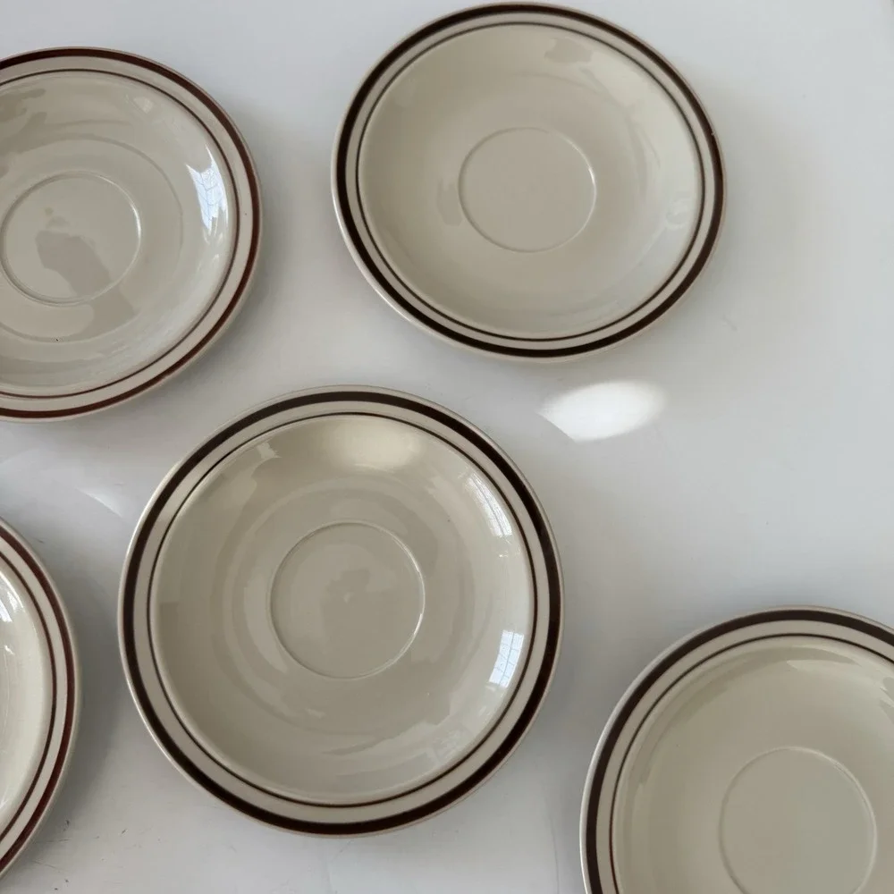Kasuga Vintage Fuji Stone Winter Wheat Set of 7 Bread Plates 6.5